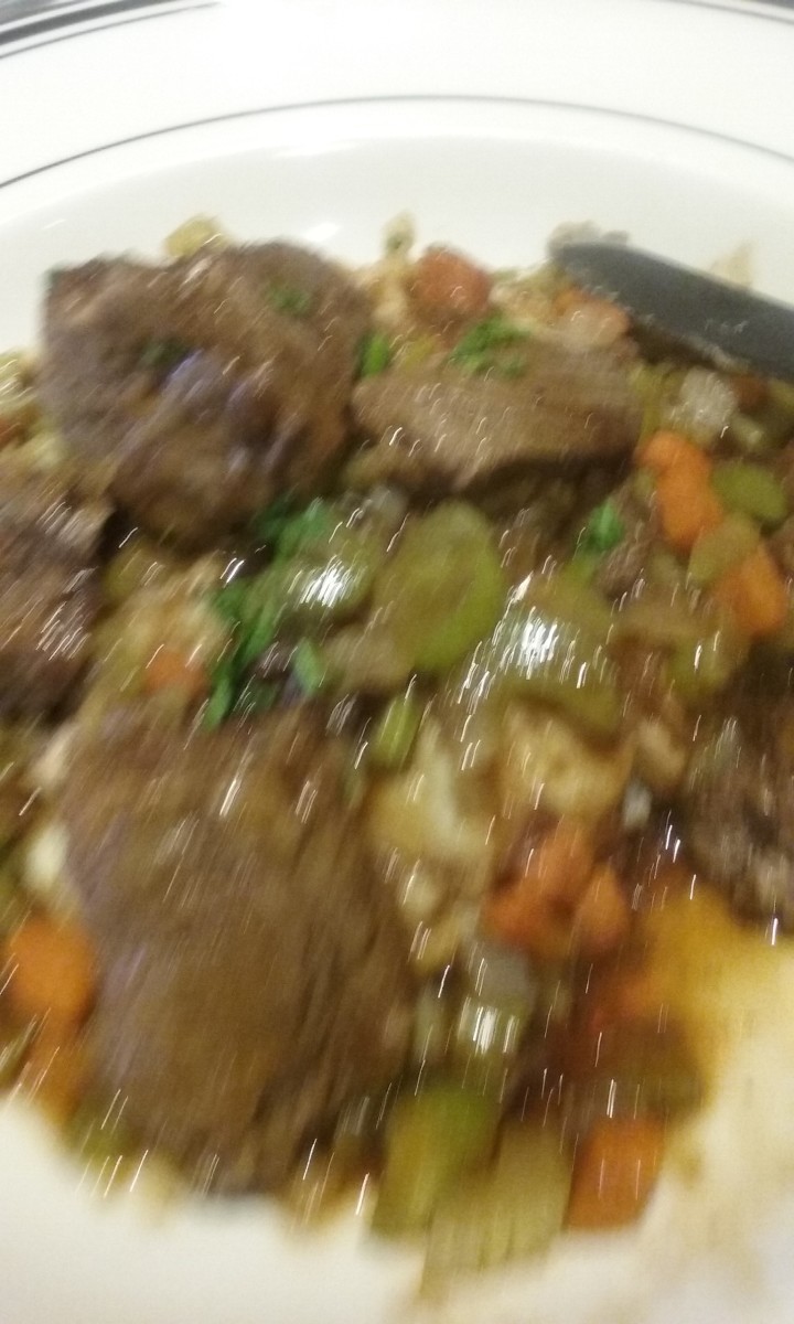 You'll love it at Mimi's Cafe restaurant. There are many foods that are served up hot and delicious. For example, this pot roast entree is served on a bed of mash potatoes and has delicious celery, carrots and onions to enhance the great taste.