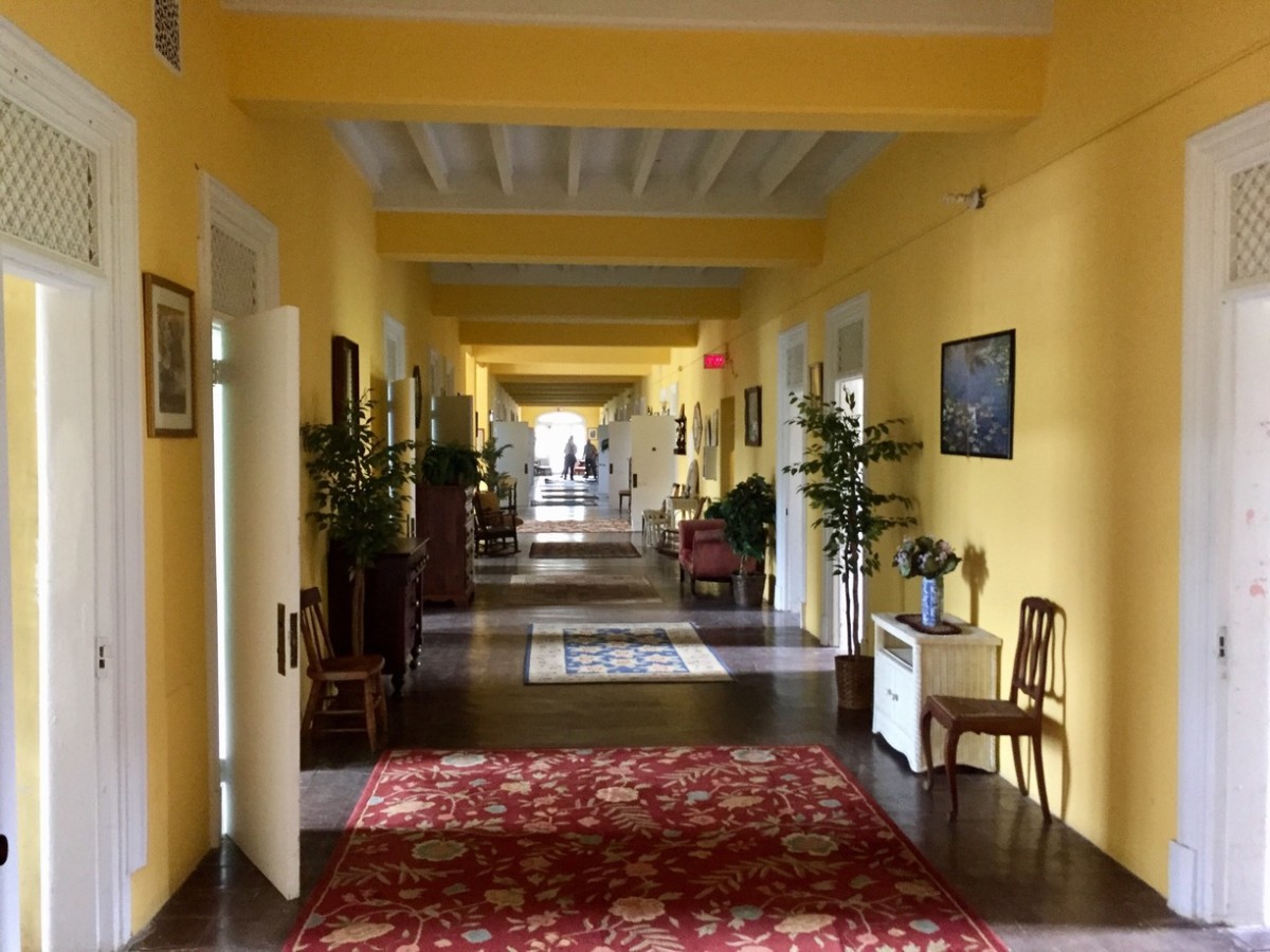 Restored hallways in the main building. 