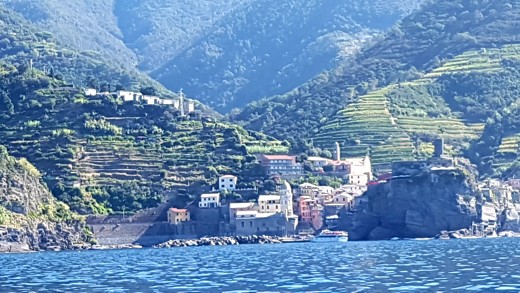 View of Vernazza from the boat.