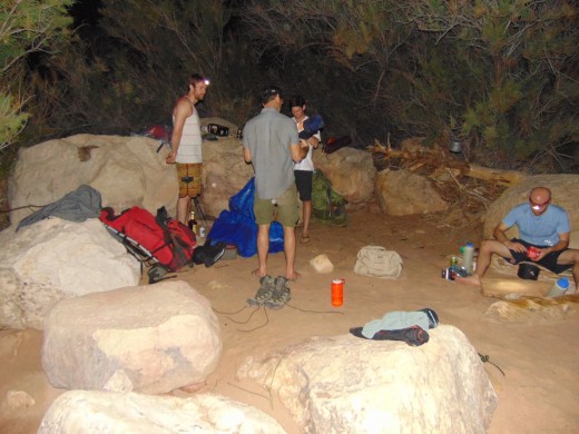 Gossiping around a campfire is the best.