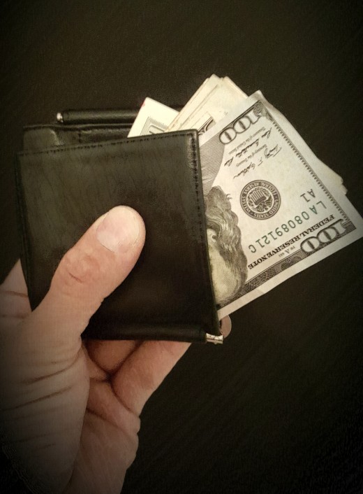 Wallet of cash