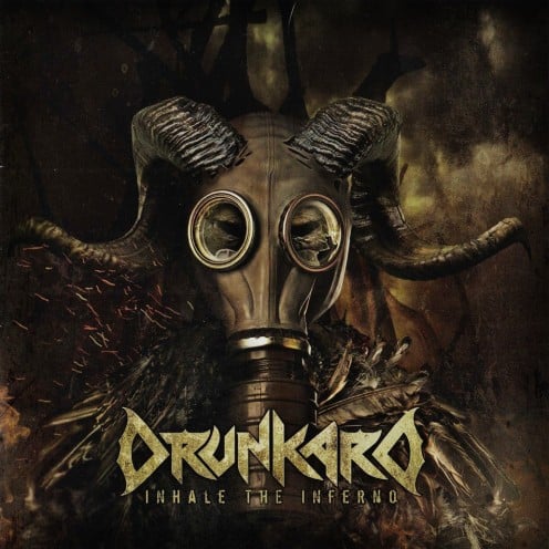 The album's cover depicts a person wearing a gas mask for protection. 