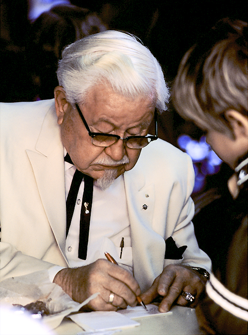 Col. Sanders, founded Kentucky Fried Chicken at the age of 62.