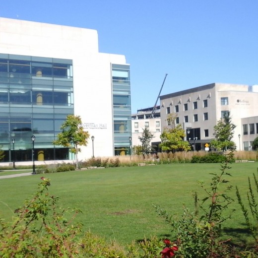 Silverman Hall and Kellogg School of Management, Northwestern University campus, 2015