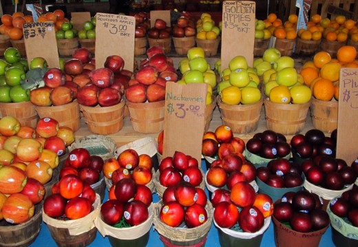 Apples, plums and other fruits are now in season
