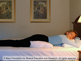 Sleeping on your abdomen