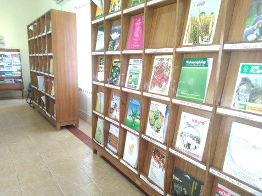 Science periodicals displayed in a reading room