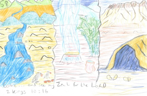 Come . . . and see my Zeal for the LORD,  II Kings 10 : 16, drawn Monday the 21st of October, 2019.  