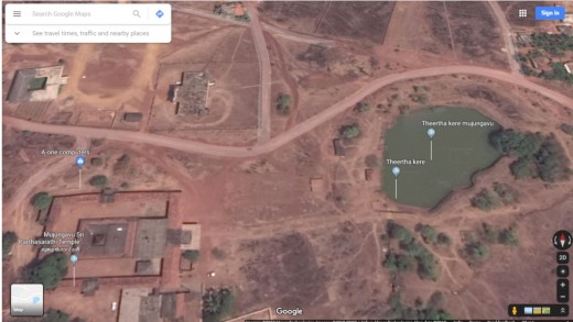 Google Map view of Mujungav Temple area