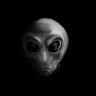 A common depiction of a “grey alien”