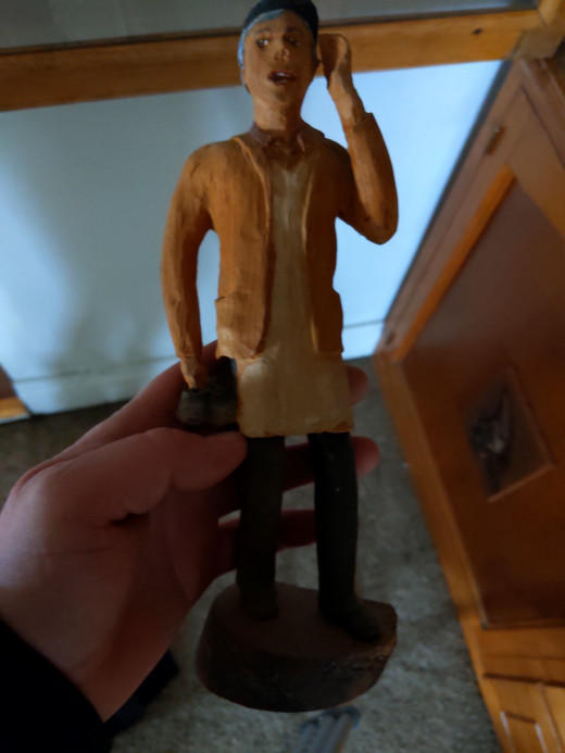 My father wood carved with miniatures.