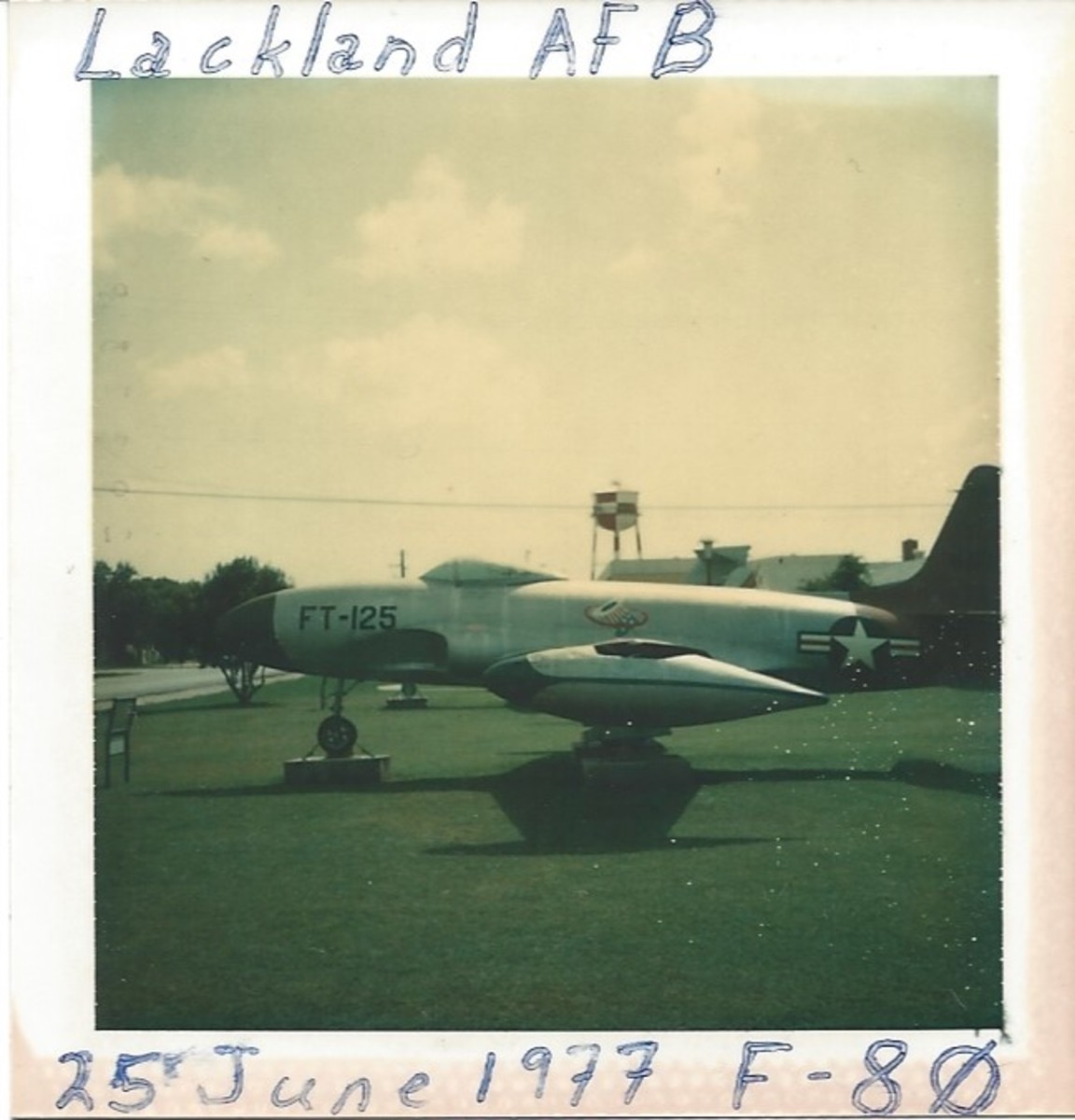 A F-80 at Lackland AFB, TX, 1977.