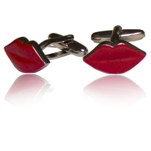 Lips Cufflinks - A Reminder of That First Kiss!