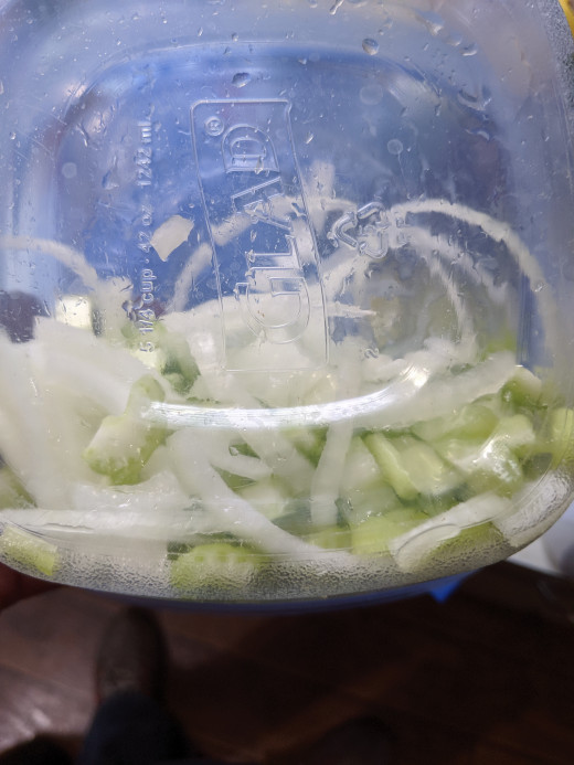 Onion and celery