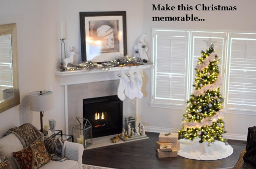 Here's a beautifully decorated living room that can motivate you to create a magical winter wonderland in your home.
