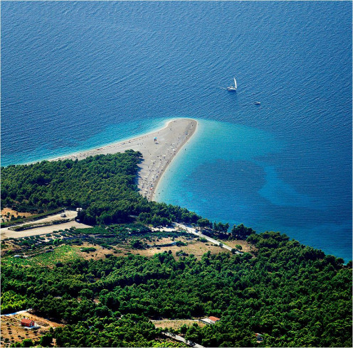Top view of this island Brac