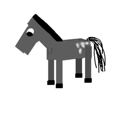 My rendition of the Minecraft Horse.  Looks more like Gumbi's horse to me but anyways...