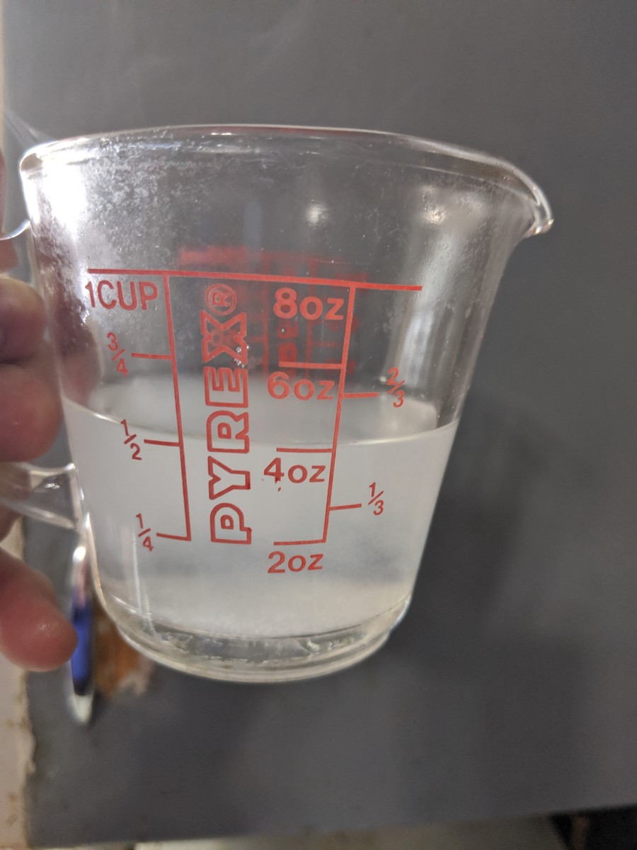 1/2 cup hot water