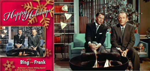 Bing Crosby and Frank Sinatra in a Christmas holiday TV special--the popularization of Christmas music