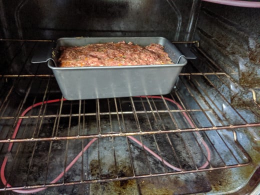 Meatloaf in oven