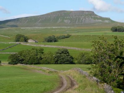 First on the way - Pen-y-Ghent can be seen from the cafe along the road north. Limited parking space available, but much more space along the road at the public car park