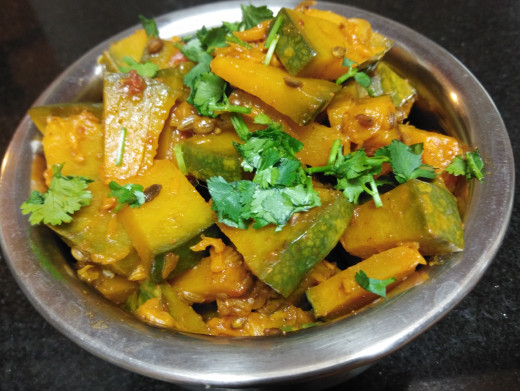 Sweet and spicy pumpkin fry