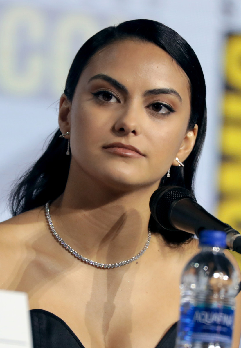 Actress Camila Mendes speaks at the 2019 Comic Con International in San Diego, California in one of her best dresses ever!