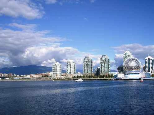 View of Science World in Vancouver BC