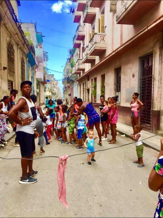Children dancing to the rhythms of salsa music.