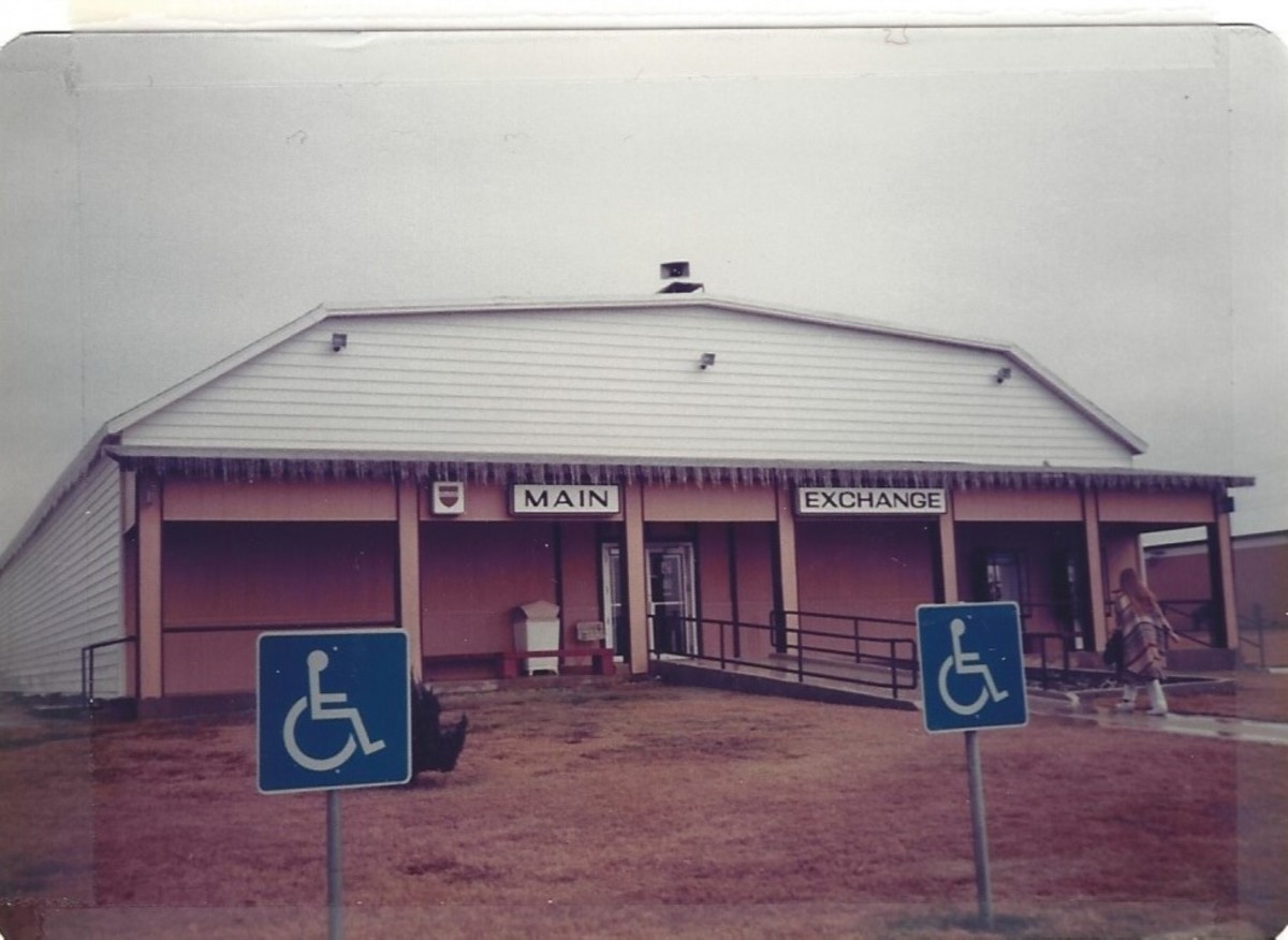 The new Brooks AFB post exchange in January, circa 1980.