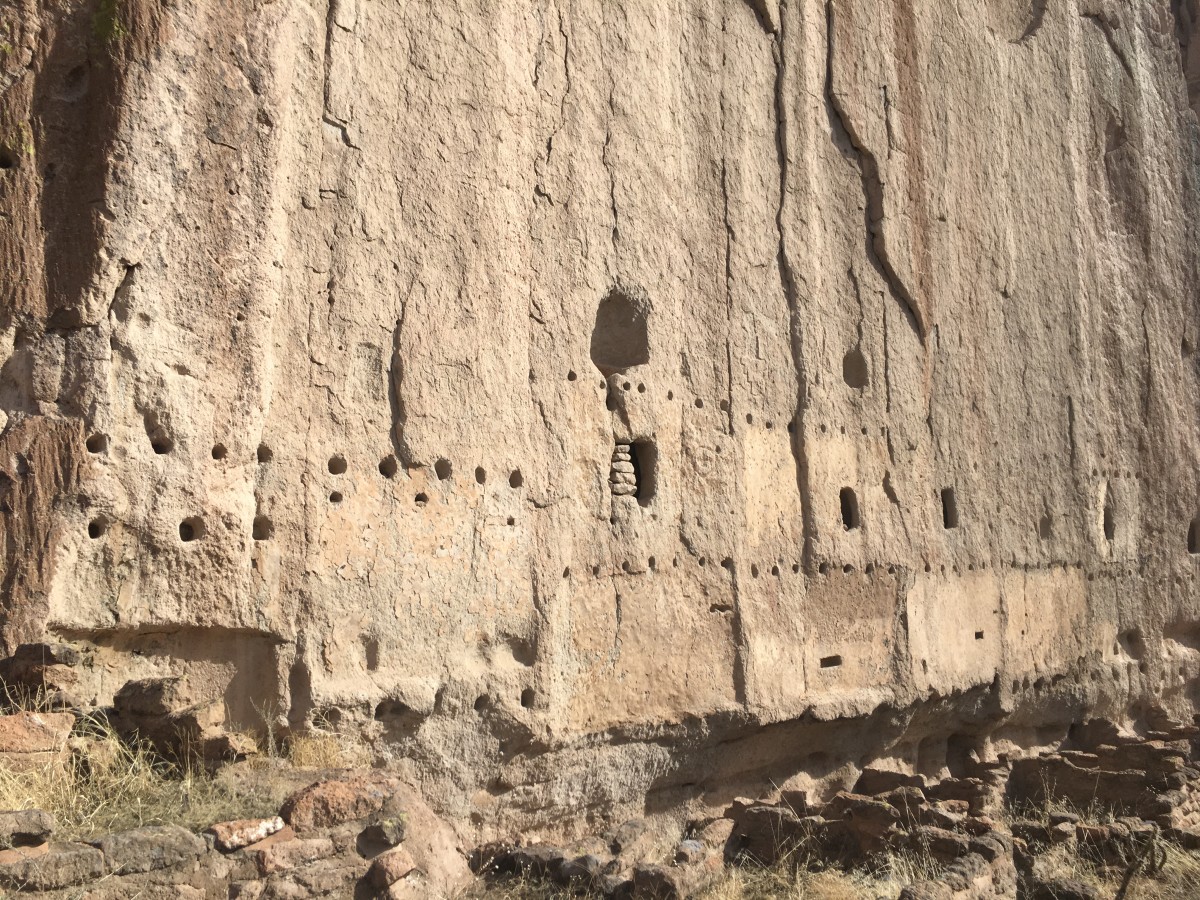 Cliff dwellings at Bandelier National Monument.