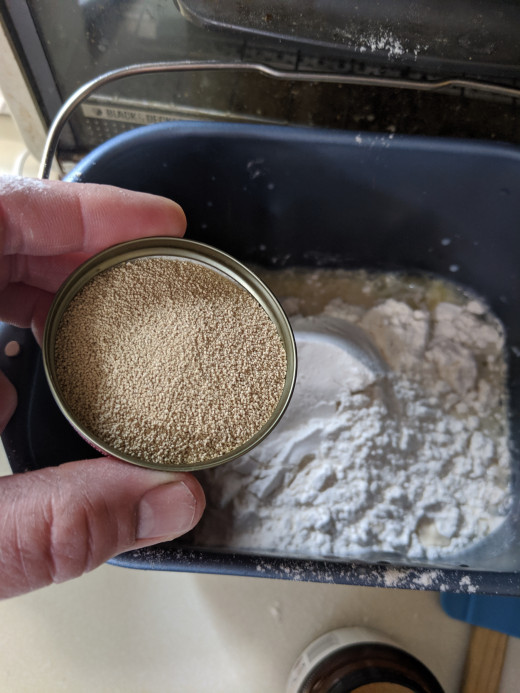 measure yeast, I used capful