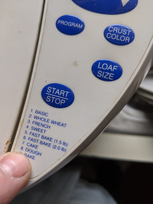 Select Dough Program and Start