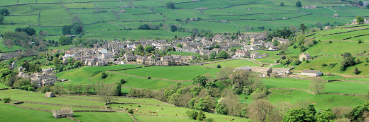 The view north-west over Reeth