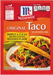 McCormick brand taco seasoning