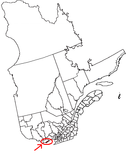 Map location of Gatineau, in Quebec 