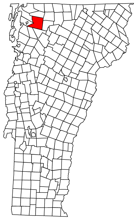 Map location of Fairfield, Vermont