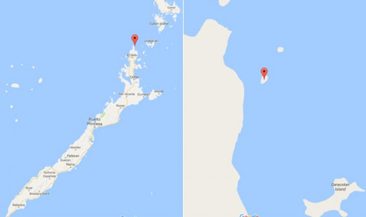 (L) Palawan and island location