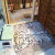 Breaking up tiles and chiseling out tiles