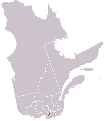 Map location of Montreal, Quebec, Canada 