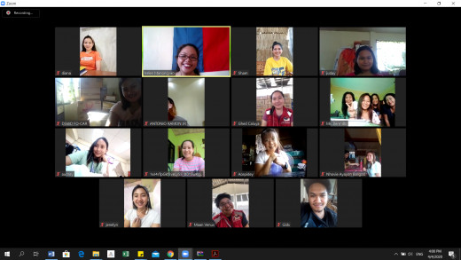 Video conference with workmates!