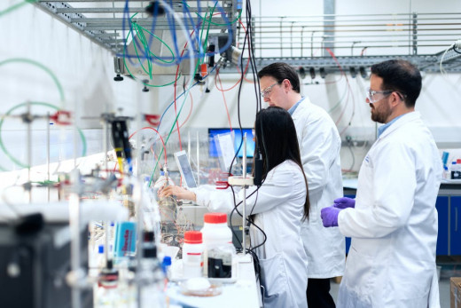 Chemical Engineers doing laboratory testing.