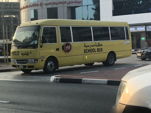 Even their school buses are yellow. Must be a global thing. :) 