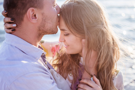 Couple feeling intimate