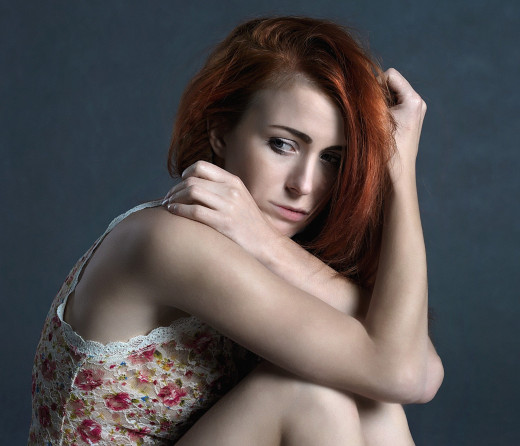 Woman having feeling of emotional abandonment