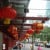 Chinese lanterns decorating the temple