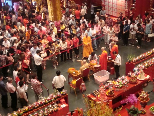 Devotees seeking blessing