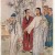 A Chinese painting of Jesus and his disciples, illustrating the story of the rich man 