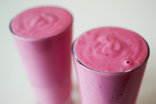 Yummy berry smoothies