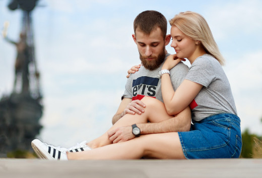 Couple Playing Outdoor